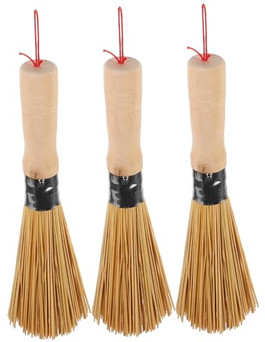 BESPORTBLE 3pcs Cleaning Brushes Long Handle Kitchen Washing Tools for Woks Pans and Dishes Oil Stubborn