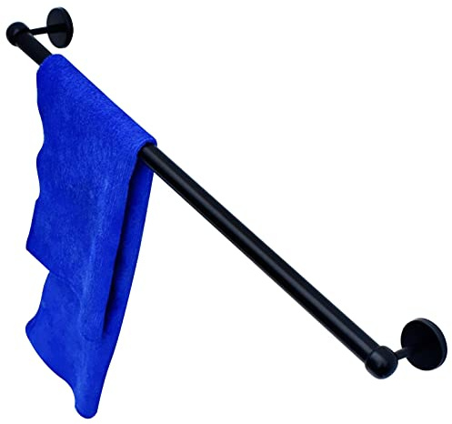 Toallero de pared de acero inoxidable 304, hamaca independiente, color negro, barra de toalla de 100 cm de largo para baño, soporte para toallas, diseño elegante, solución para ahorrar espacio