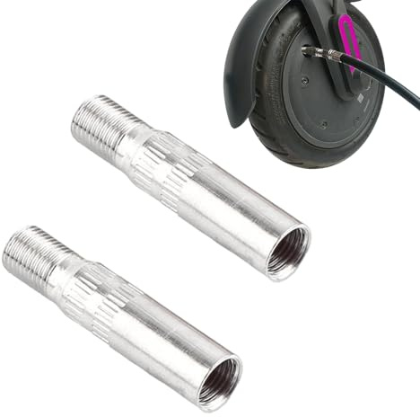 2 Pièces Extension de Valve de Pneu 39mm en Alliage d'Aluminium,Adaptateur Gonflage pour Xiaomi M365,Rallonge de Valve Trottinette Xiaomi,Trottinette Électrique,Dualtron,Vélo,Moto,Camion,Anti-Fuite.
