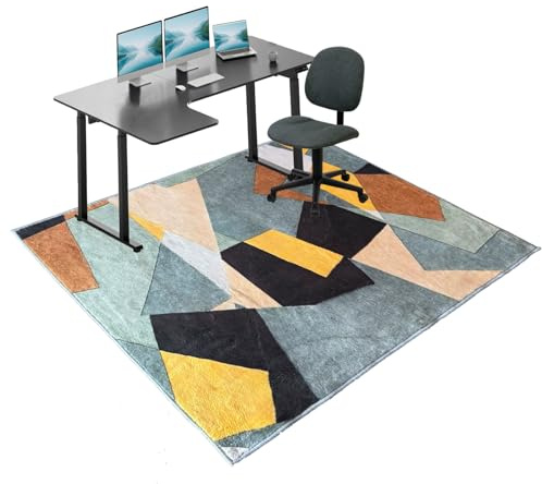 Tapete para Silla Oficina, Protector Suelo Antideslizante para Silla de Escritorio, 180 x 230 cm Alfombrilla para Silla de Gaming, Protector Suelo Silla Ruedas para parqué y Suelos Duros Resistente