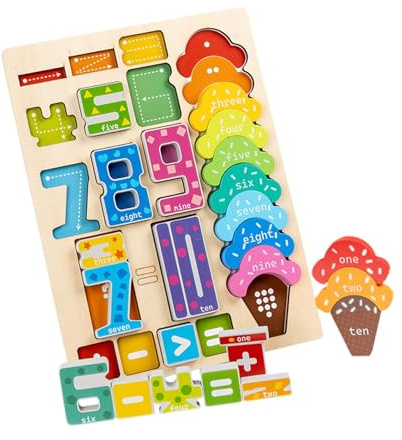 Harilla Tableau de Comptage en Bois pour Enfants de 2 à 4 Ans
