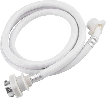 ERYUE Tubo di Ingresso Dell'acqua per Lavatrice Tubo in PVC Resistente Alla Corrosione Ispessito di Colore Bianco Lunga Durata Facile Installazione e una Lunga Durata (2m)