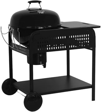 sweeek - Barbecue rond charbon de bois acier émaillé Ø53cm. grill noir avec chariot - Maurice