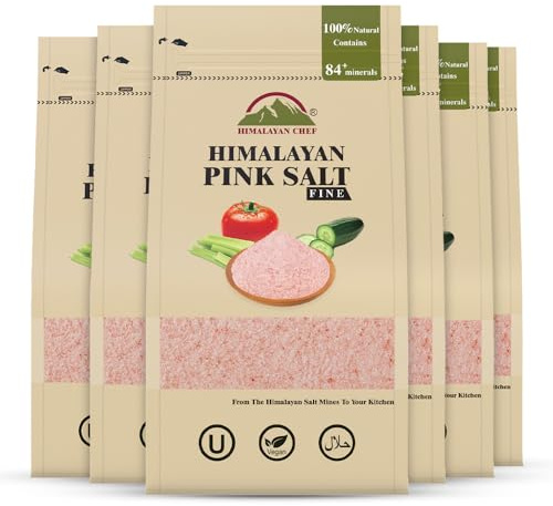 Himalayan Chef Pink Himalayan Salt – Fine Grain, 1 lbs, 1Pack | Pure, Natural & Mineral-Rich | Unrefined Salt for Cooking, Seasoning & Daily Use