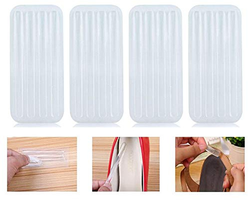 6 hojas de adhesivo invisible antidesgaste de la sandalia del pie, adhesivo transparente del talón trasero, utilizado en el cuidado de los pies