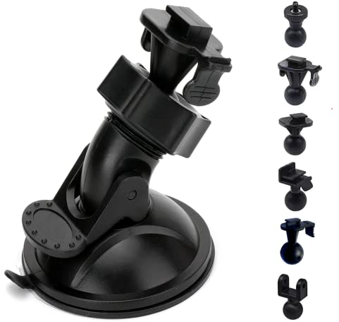 Sportway Dash Cam Mount, S10 Pro ventosa Dash Camera Mount Holder con 10 +pcs giunti per Rove APEMAN CHORTAU Roav Nexar iiwey REXING Z-Edge Old Shark YI 98% Telecamere da cruscotto per auto