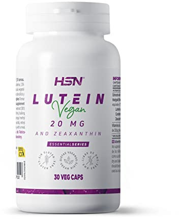 HSN Luteína 40mg Microencapsulada por Dosis Diaria | 30 Cápsulas Vegetales | Extracto de Flor de Tagetes (Tagetes erecta) | con Zeaxantina, Carotenoides, Vitamina A | No-GMO, Vegano, Sin Gluten