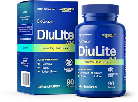 Water Pills for Swollen Feet & Legs (Easy-to-Swallow) Reduces Water Retention, Puffiness Without Side Effects - Top Value & Quality for Water Weight Loss - Diulite Will Have a Fast Effect on Your Body