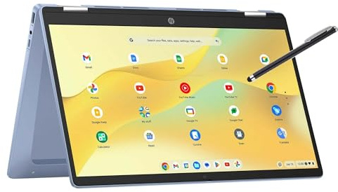HP 14 2-in-1 Chromebook 14in FHD Intel CPU 4GB 64GB Storage (14b-Renewed)