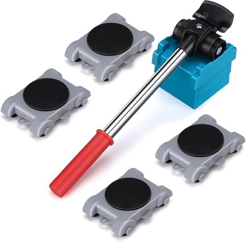 Juego de 8 Piezas Transportador de Muebles - Ruedas para Muebles - Elevador de Muebles de Servicio Pesado - Kit de Rodillos para Ruedas de Rotación de 360° Para Transportar Muebles
