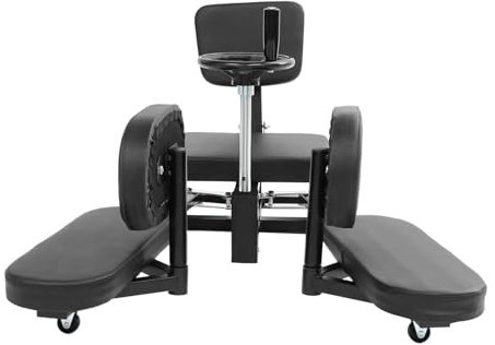Spagattrainer con funzione di regolazione (0-210°), estensore per gambe in acciaio e comfort in poliuretano, portata 100 kg, con ruote per il trasporto e kit di montaggio, attrezzi per il fitness per