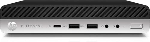 HP EliteDesk 800 G5 Mini Desktop-PC, Intel Core i5-9500T, 8GB RAM, 256GB SSD, WLAN, Bluetooth, senza tastiera e mouse, Windows 11 Pro (Ricondizionato)