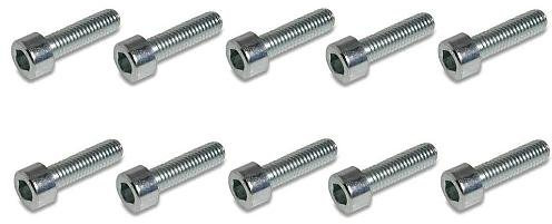 Vite a testa cilindrica a esagono incassato (DIN 912) M6 x 20, in acciaio inox. 10 pezzi.