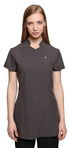 Mirabella Health & Beauty Women's Freya Beauty Tunic Uniform Dark Grey 16 UK