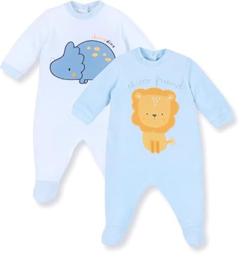 Chicco, Set Tutine Neonato e Neonata, Tutine con Pratico Piedino, in Morbido Cotone, Abbigliamento Bambino e Bambina 0-24 Mesi, Designed in Italy