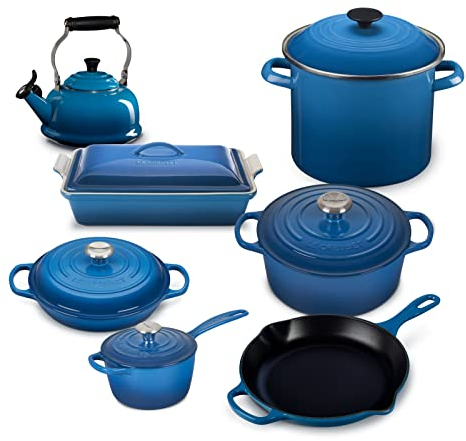 Le Creuset 12 Piece French Countryside Cast-Iron Cookware Bundle - Marseille