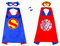 Playcrate Kids Superhero Cape Mask Set Superhero Capes Costume - Kids Hero Double Sided Cape & 2 Masks Included - Fancy Dress Up Birthday Party Cosplay for Girls & Boys