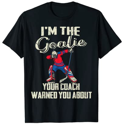 BZR Maillot de gardien de but de hockey pour garçon T-Shirt