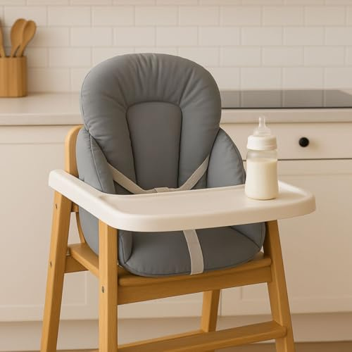 Easy Dort - Coussin de chaise haute bébé Coton Enduit Couleur - Gris