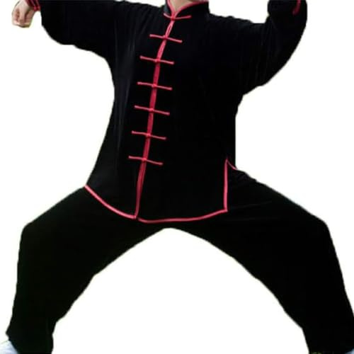 IQOAIJ Uniforme de Tai Chi para mujer, trajes tradicionales chinos de Tai Chi, ropa de artes marciales, ropa de Kung para ejercicios matutinos de manga larga