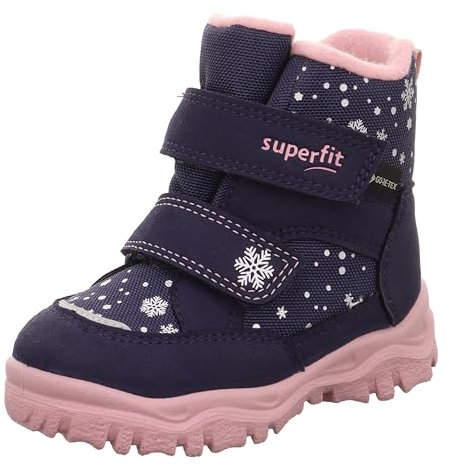 Superfit Mädchen Husky1 Warm Gefütterte Gore-tex Schneestiefel, Blau Rosa 8020, 26 EU