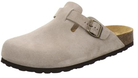 AFS-Schuhe 3900 Zuecos para hombre, cómodas zapatillas de estar por casa para hombres, pantuflas de piel, fabricadas en Alemania, cuarzo., 42 EU