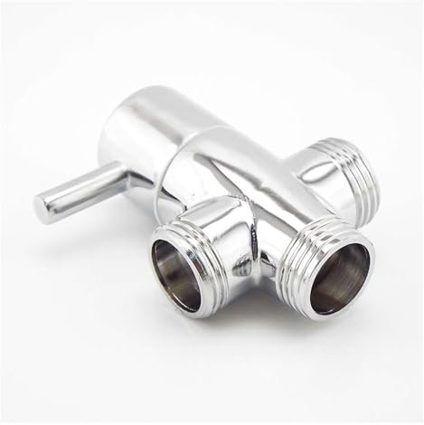 MIUYTRN Vannes de remplissage d'eau à 3 voies G1/2 G 3/4, robinet de dérivation mâle femelle adaptateur en T chromé salle de bains, toilettes et douche, accessoires cuicui(Type 4)