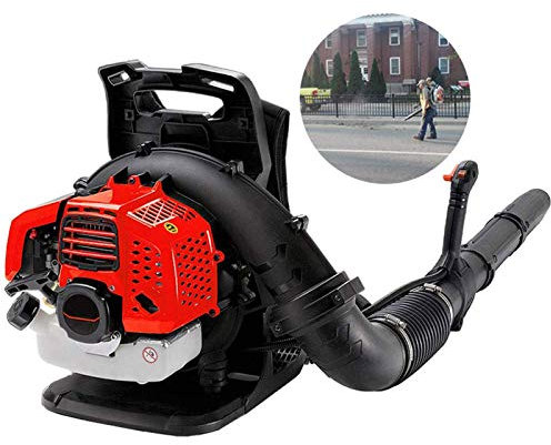Sopladores Conveniente soplador de hojas de mochila de gasolina de 2 tiempos, soplador de hojas de gasolina de 51,7 cc para el cuidado del césped, soplador de hojas inalámbrico de velocidad variable