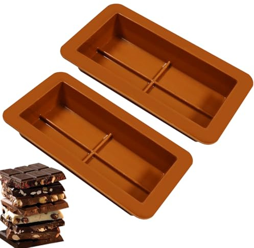 Moldes de Chocolate Profundo, 2 Piezas Molde De Chocolate De Silicona, Fácil Desmolde, Antiadherente, Para Chocolate Praliné Dulces