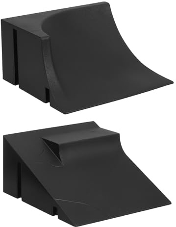 Toddmomy 2pcs Mini Skateboard Ramp - Fingerboards Skatepark Toy Mini Skating Obstacle Plastic Game Props For Indoor Skater Tricks Display Kids Interactive Play Party Decor