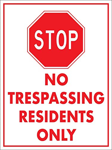 Stop Divieto Di Accesso Riservato Ai Residenti Cartello Di Avvertimento Cartelli Metallo Targa In Metallo Cartello Decorativo Per Garage Cucina Murale Bar Pub S
