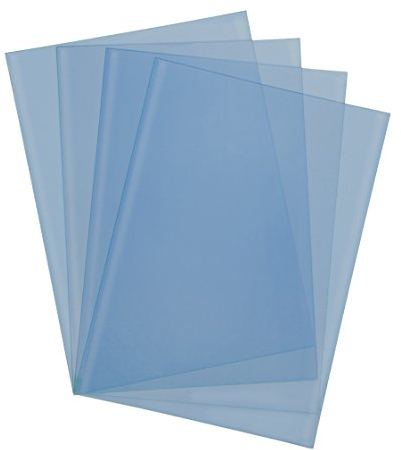 Pavo Einbanddeckel-Klarsichtfolie A4, PP-Folie, 0.30 mm, 100-er Pack, transparent/matt/blau