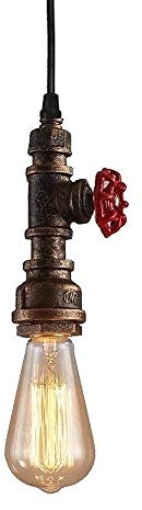 iDEGU Suspension Luminaire Industrielle, Plafonnier Lustre Design Tuyau Art Déco pour Café, Bar, Restaurant, Cuisine (Bronze Antique)