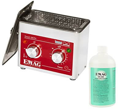 EMAG Ultraschallreiniger Emmi 08STH Universal-Set I Brillenreinigungsgerät auch Schmuck & Uhren I Ultraschallreinigungsgerät aus Deutschland I 600ml
