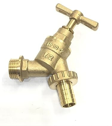 Outside Tap Kit Garden Brass Union Bib Tap 1/2 BSP Garden Hose Brass Water Bib Tap with Check Valve
