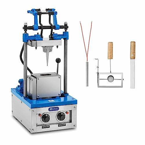 Royal Catering RC_WMS_11 - Piastra per waffle per waffle, 50-60 cialde/h 74 x 124 mm 2100 W per waffle gelato