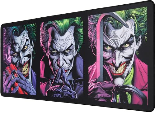 Subsonic - Tapis de Souris XXL Joker - Tapis de Bureau 90x40 cm - sous-Main Surface Lisse Optimisée pour Capteurs Souris, Base Antidérapante, Bords Cousus - Noir