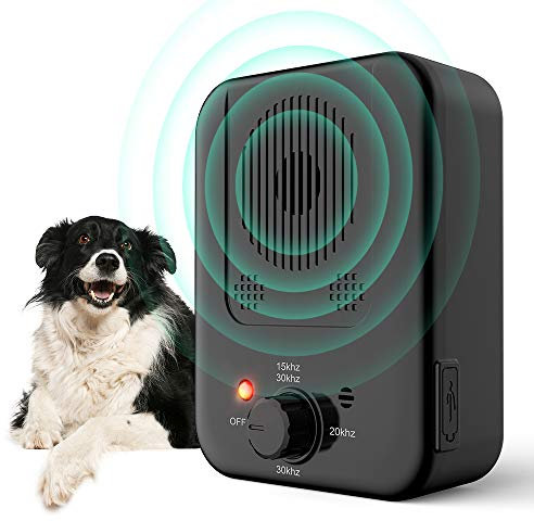 Anti Bell Gerät Hunde, 3 Modi Anti Bell für Hunde, 33FT Wiederaufladbares Antibell Ultraschall Gerät, Automatisch Anti-bell-mittel für Hunde für Kleine Große Hunde, Hunde Bellen Stopper Innen