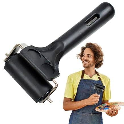 Rouleaux Brayer: Rouleaux en caoutchouc multi-usages pour travaux manuels, gravure et projets de bricolage | Rouleau à lisse, fournitures d'art Brayer pour l'impression en bloc, la peinture et