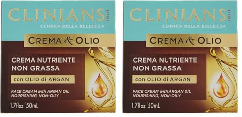 crema & olio antirughe all'olio di argan 50 ml (Confezione da 2)