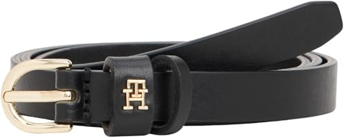 Tommy Hilfiger Damen Gürtel Essential Effortless 1,5 cm Ledergürtel, Schwarz (Black), 115 cm
