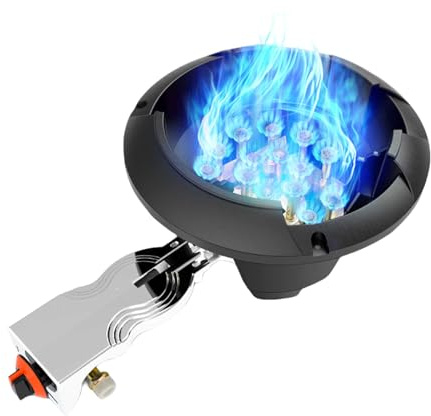 BXKCFYBSQ 1 Burner Gas Hob,16kW High Power Gas Stove,LPG/NG Hob,for Campervan,Kitchen and Outdoor Use with LPG/NG Adapter(LPG,520x340x220mm)