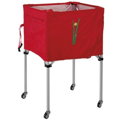 Carrello Porta Palloni Pieghevole con Ruote in Alluminio per Palestra