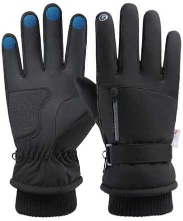 Anluomania Skihandschuhe, Winterhandschuhe Herren Damen, Fahrradhandschuhe Warme, Schneehandschuhe, Winddichte, wasserdichte, für Laufen Skifahren Wandern Motorrad Radfahren