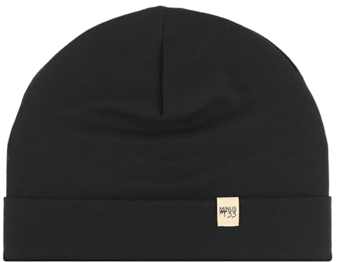 100% Merino Wool Cuff Beanie - Mens & Womens Warm Winter Hat - Watch Cap - Toque - Novelty Beanie - One Size Fits Most - Black