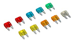 APA 29106 Kfz Flach-Sicherungen Set, Autosicherungen, 10 Stück