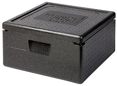 Thermo Future Box Quadratische Thermobx Kühlbox, Transportbox Warmhaltebox und Isolierbox mit Deckel,62 Liter Pizzabox Family XL,Thermobox aus EPP (expandiertes Polypropylen)
