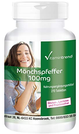 Agnocasto 100mg - Con zinco - altamente dosato - Vegan - 270 Compresse | Vitamintrend®