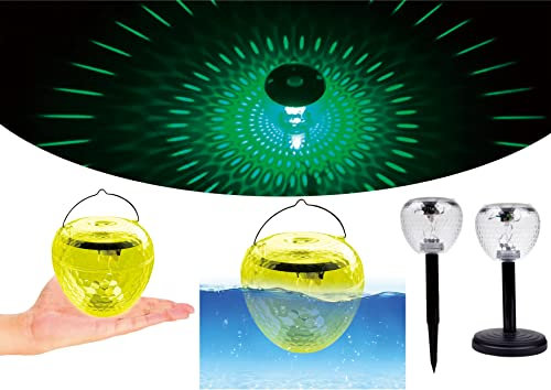 Tom Lampe de piscine, SENLAN lumière solaire flottante Lampes de piscine, lampes solaires flottantes 7 couleurs et blanc chaud, lampes décoratives LED, boules en plastique pour piscine, étang