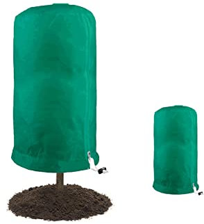 JUKIDS Pflanzenabdeckungen Gefrierschutz, wiederverwendbare Frostschutzabdeckung, Vlies-Isolierabdeckungen mit Kordelzug für Winter, kaltes Wetter, Topf, Obstbaumschutz, 80 x 101,6 cm